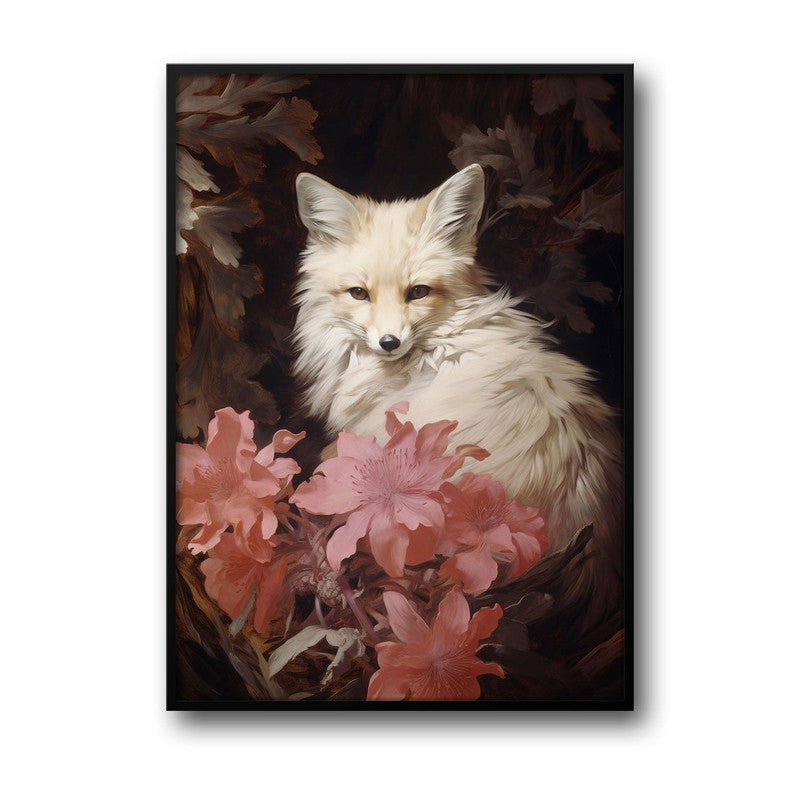 White Blossoms Archival Canvas Wall Art - Black Frame media 5
