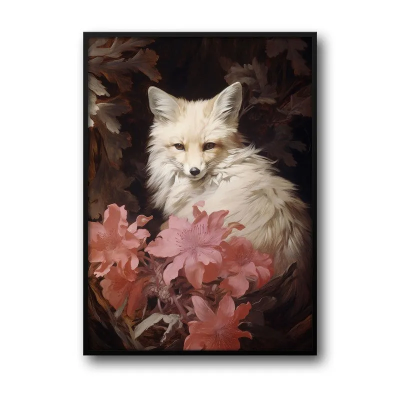 White Blossoms Archival Canvas Wall Art - Black Frame media 5