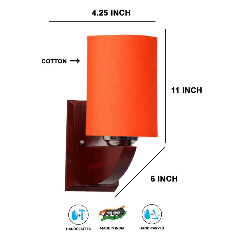 Ambera Cylindrical Wooden Wall Lamp media 7
