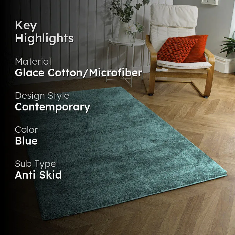 Nuo Luxe Micro Fiber Area Rug - Aqua media 2