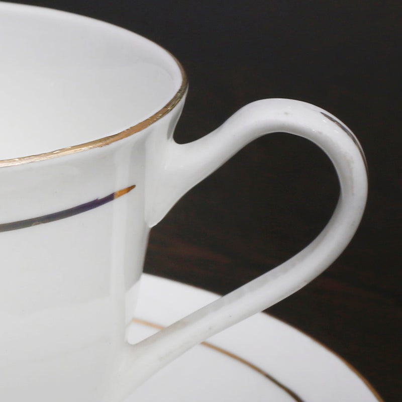 Luxury Bone China Tea Cup & Saucer Set (125 ML) 12-Piece Set media 4