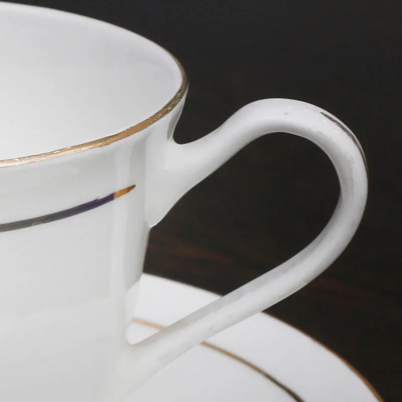 Luxury Bone China Tea Cup & Saucer Set (125 ML) 12-Piece Set media 4