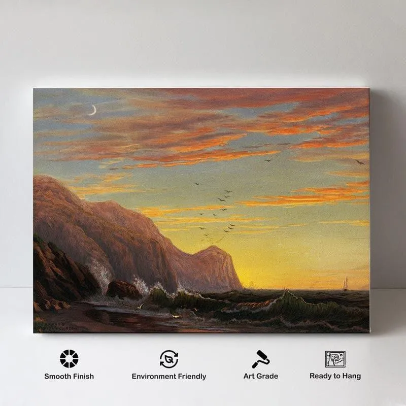 Sunset In The Mountains Canvas Wall Painting - Gallery Wrap media 4