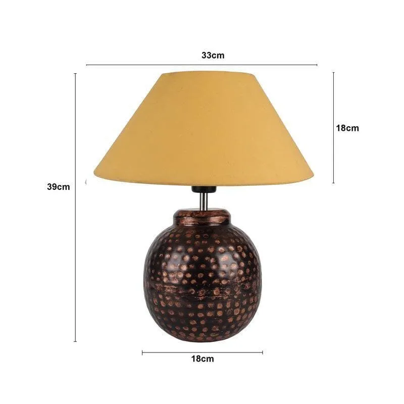 Vintage Charm Fabric Table Lamp - Gold,Bronze media 5