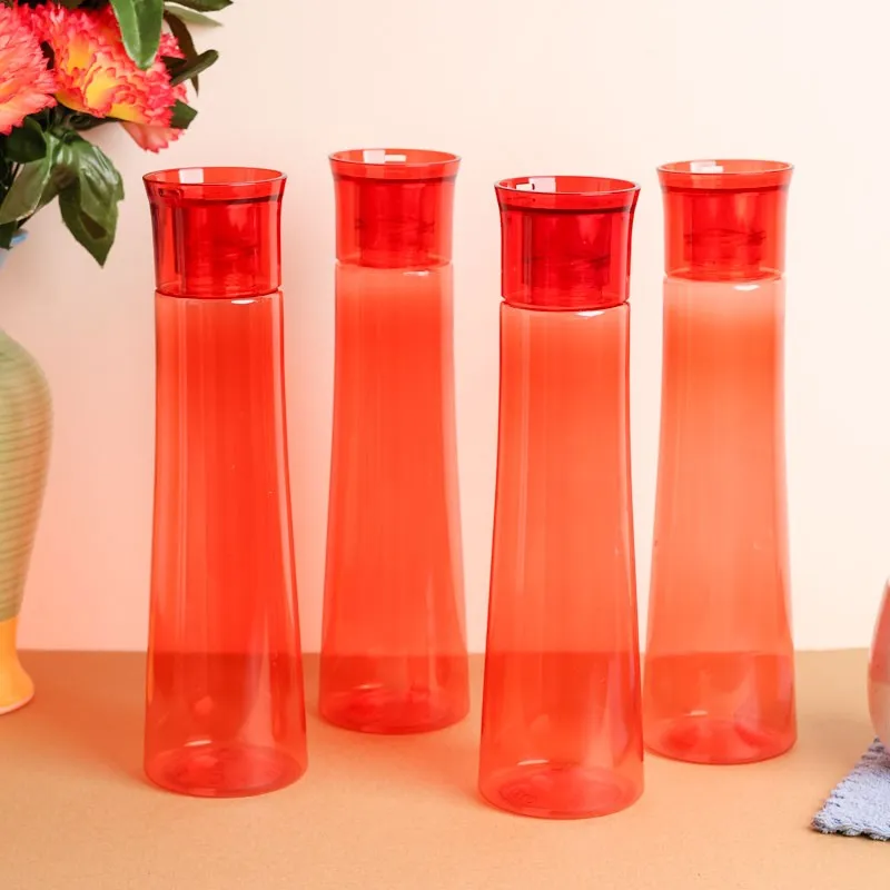 AquaMist Red Clear PET Bottle (1000 mL Each) - Set Of Four media 1