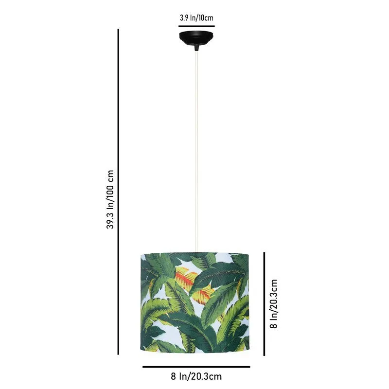 LustraGlow Metal & Fabric Ceiling Lamp media 8