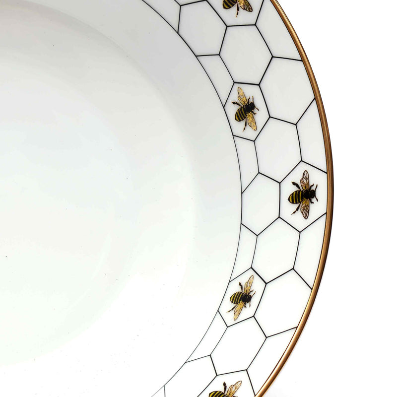 Gilded Bee 24k Gold Brushed Porcelain Dinner Set - 33 Piece Set media 10
