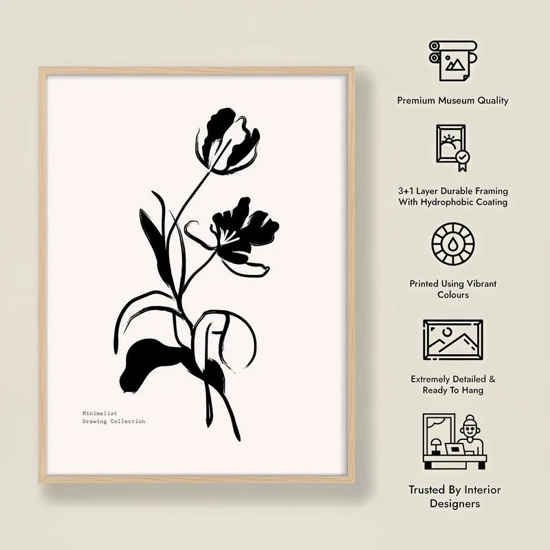 Wildbloom Canvas Wall Painting With Brown Frame media 9