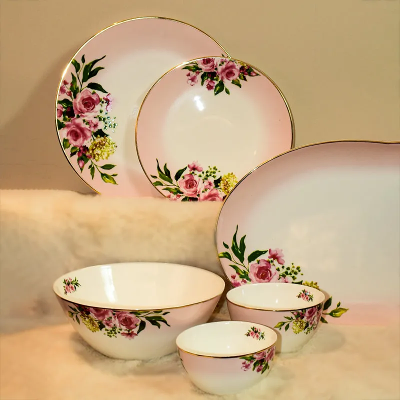 Garland 24k Gold Brushed Bone China BrushedDinner Set - 21 Piece Set media 5
