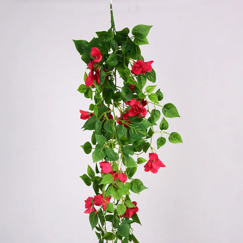 Peternia Plastic Artificial Hanging Bougainvillaea - Set Of Two media 4