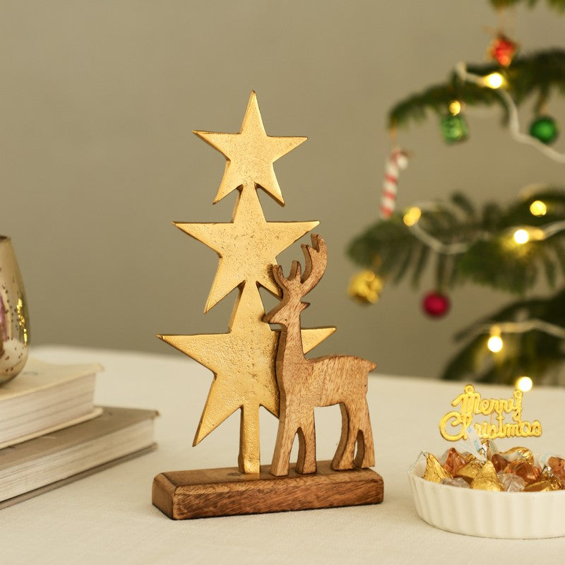 Reindeer Aluminum Glow Table Showpiece
