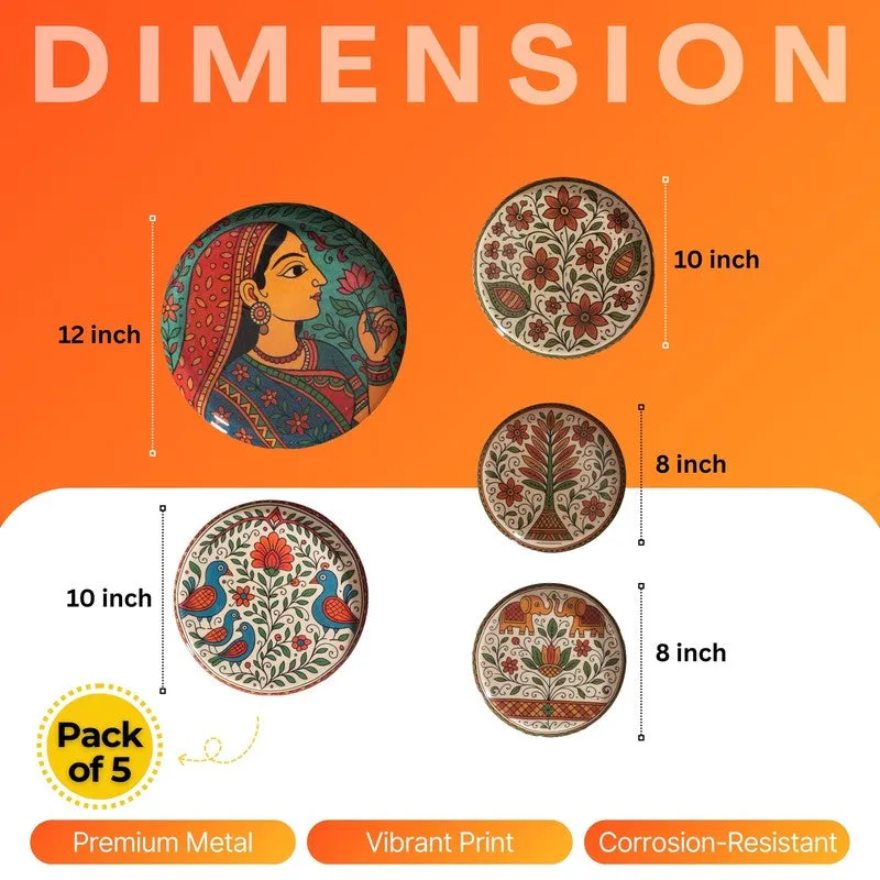 Mughal Bloom Wall Plates - Set of Five media 13