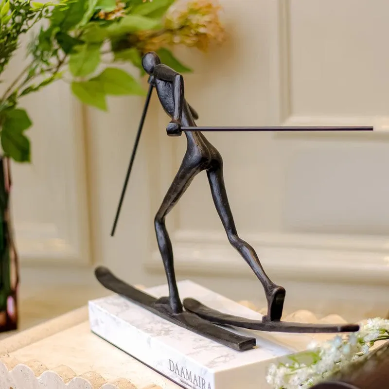 Obelique Form Marble & Alloy Showpiece media 6