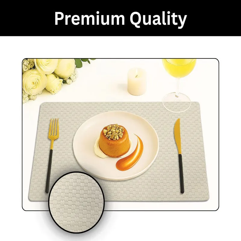 Aureon Grey Rectangle PVC Table Mats - Set Of Four media 3