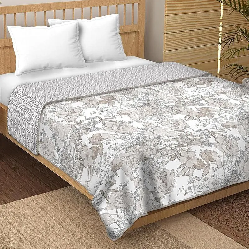 Mohita Reversible Cotton Dohar (Grey)  - 180 GSM media 3