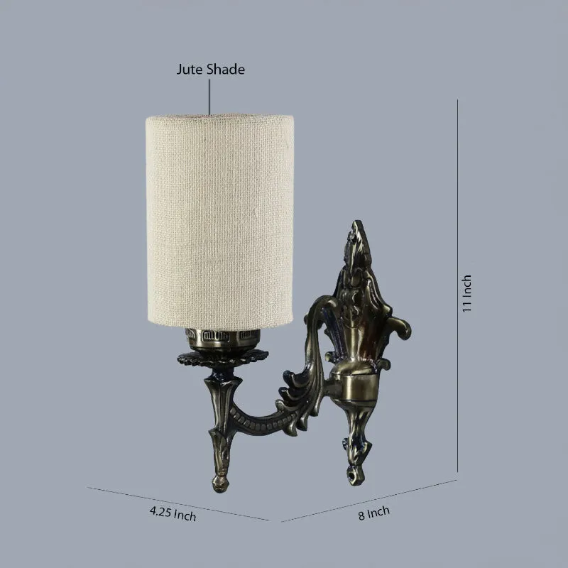 Vista Edrel Cylindrical Fabric & Metal Wall Lamp - White media 5