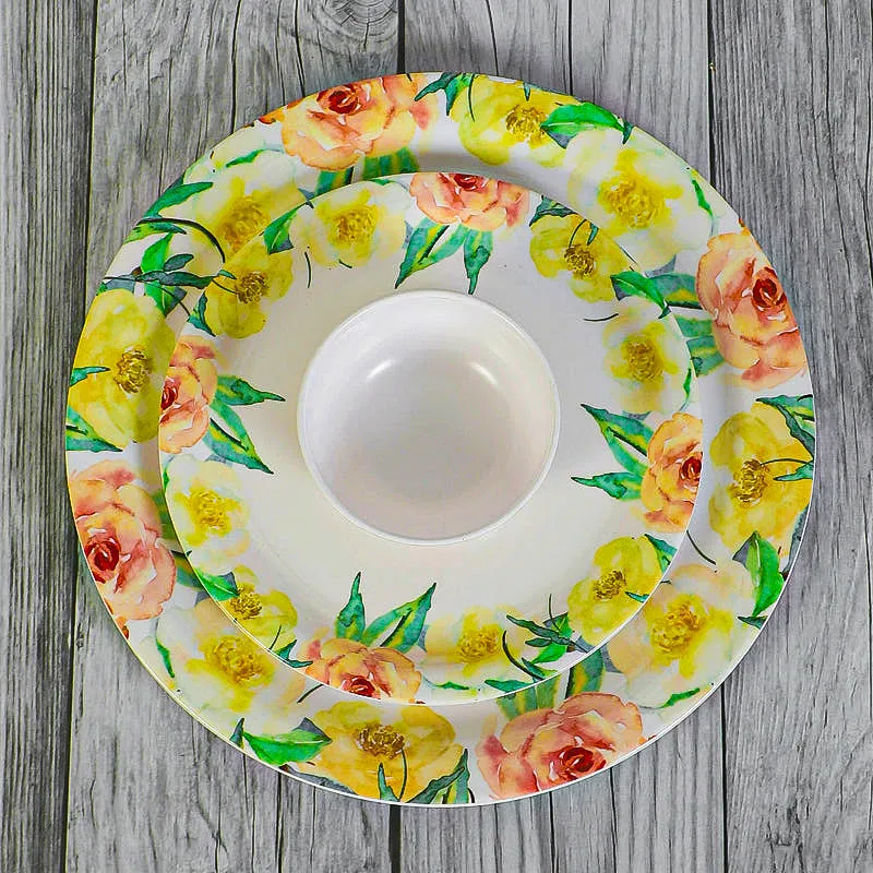 Floro Wrap Melamine Dinner Set - 24 Piece Set media 4