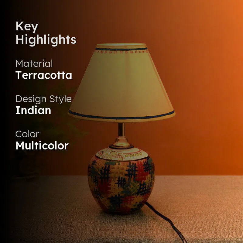 Shahana Terracotta Table Lamp - Multicolor media 2