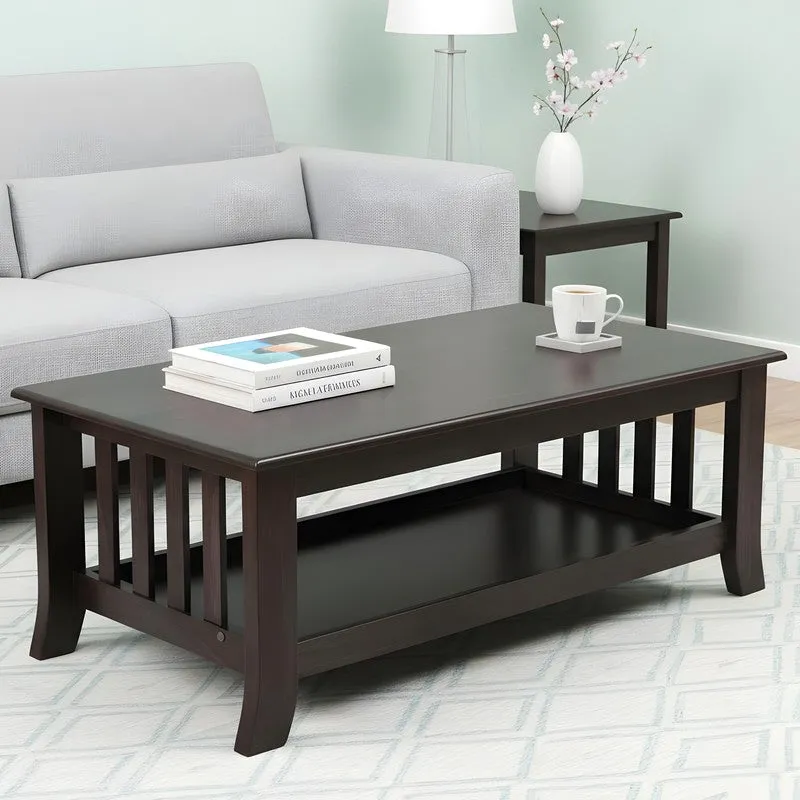 Bravon Sheesham Wooden Center Table - Black media 3