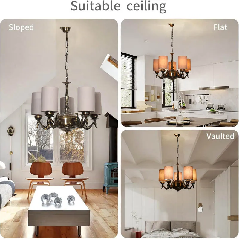 Vihara Cylindrical Golden Antique Ceiling Lamp media 5