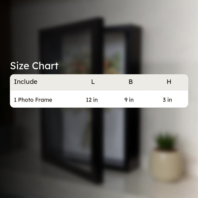 LuxeOutline MDF Shadow Box Photo Frame - Black media 12