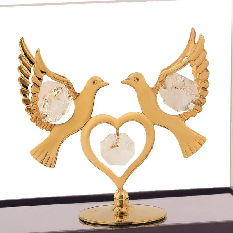 Love Dove 24K Gold Plated Mild Steel Showpiece media 5