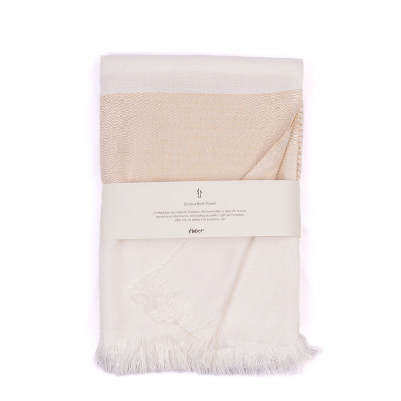 Prittle Pat Bamboo Cotton Bath Towel - Beige media 3