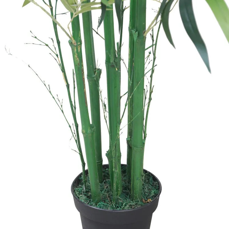 NatureNest Artificial Plant With Black Plastic Pot - 6.9 ft media 6