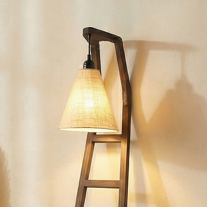 PureLume Wooden Floor Lamp - Brown media 4