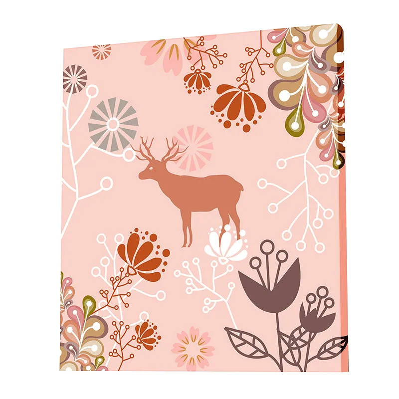 Stag & Bloom Sketch Canvas Wall Art media 4