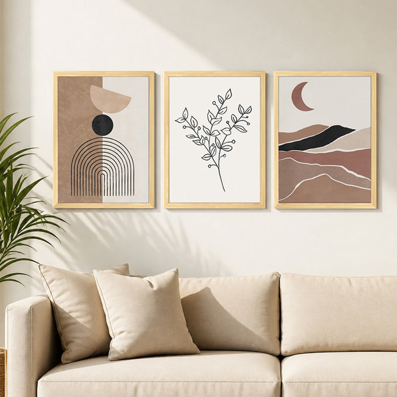 Caliora Soft Horizon Minimal Wall Art - Set Of Three media 2