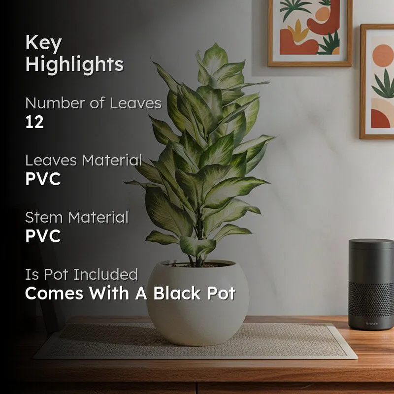 EverLeaf Artificial Plant With Black Fiber Pot - 2 Feet media 2