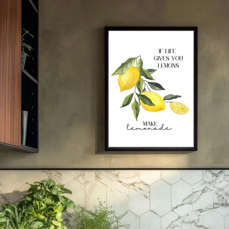 Yelllow Zest Archival Canvas Wall Art - Black media 3