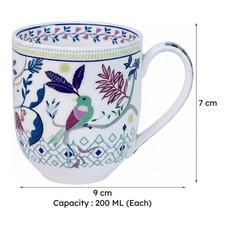 Magique: Parrot Tulip Garden Fine China Mug (200 mL Each) - Set of Six media 10