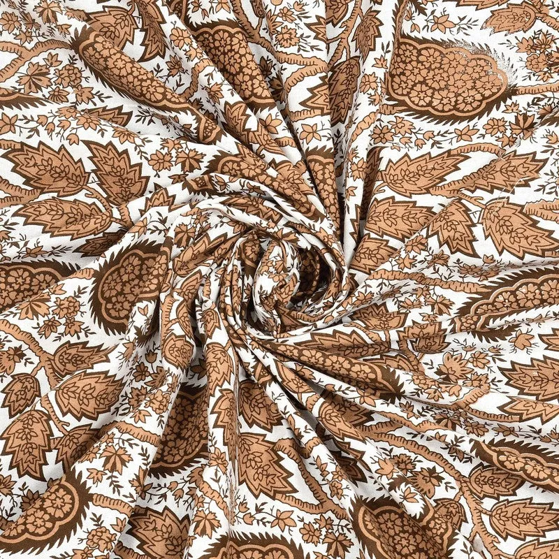 Shapea Cotton Bedsheet (Brown) - 240 TC media 5