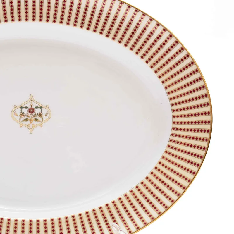 Gilded 24k Gold Brushed Porcelain Dinner Set - 21 Piece Set media 13