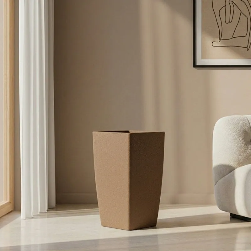 Ugaoo Lava Bloc Plastic Planter - Brown media 2