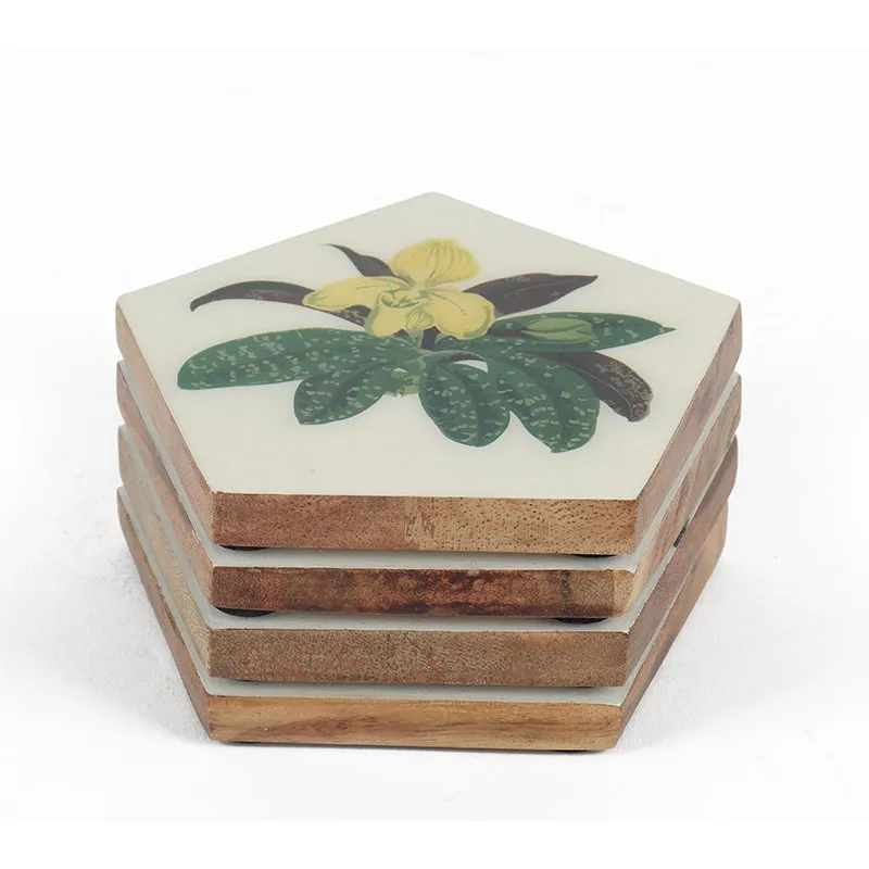 Valina Acacia Wood Coasters - Set Of Four media 4