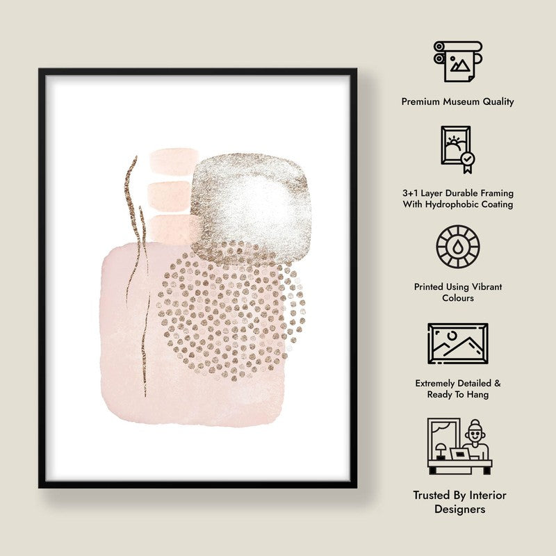 Soft Pink Freckles Framed Canvas Wall Painting media 7