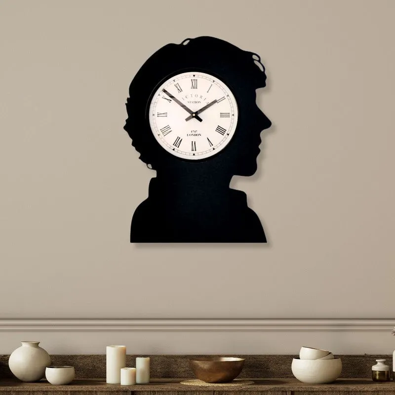 Shadowtime Steel Analog Wall Clock - Black media 1