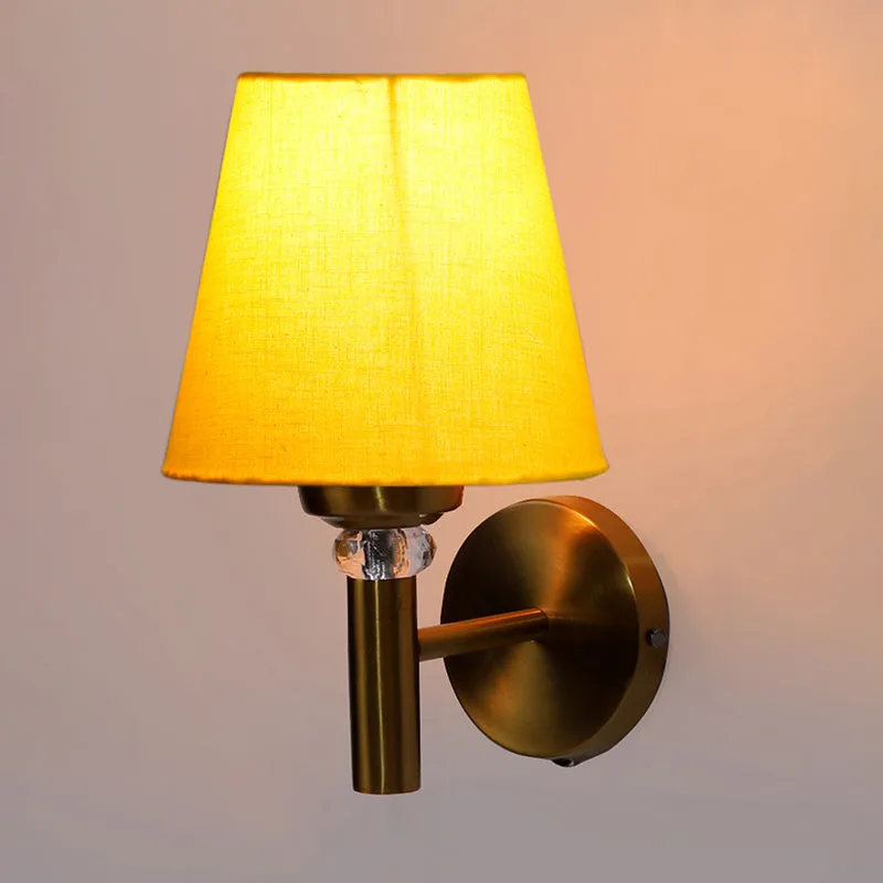 Aquilla Steel & Cotton Wall Lamp - Yellow media 4