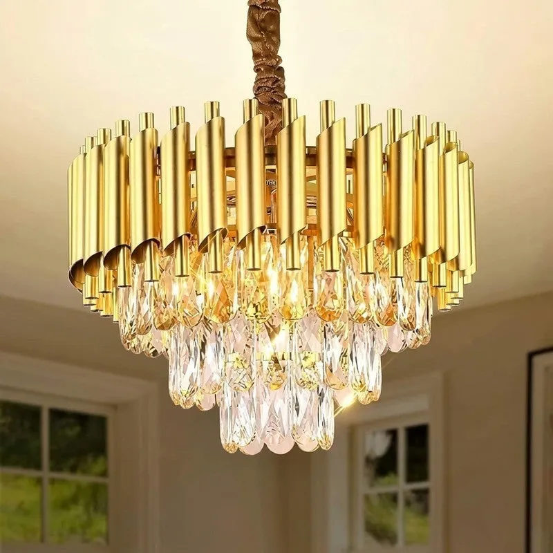 Elite Radiance Metal Chandelier - Gold media 3