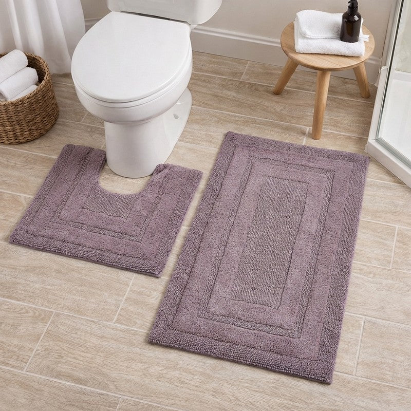 Aqualoom Anti skid Bath Mat (Purple) - Set Of Two media 3