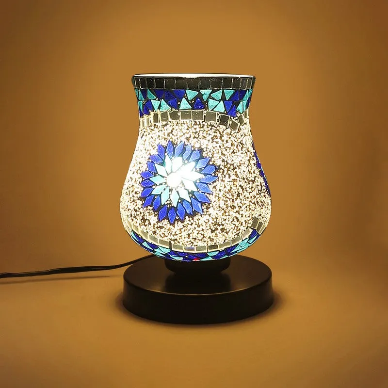 Blazeon Glass Table Lamp With Wooden Base - White media 5