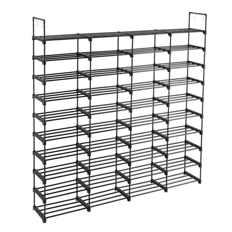 Clean Metal Shoe Rack - Black media 6