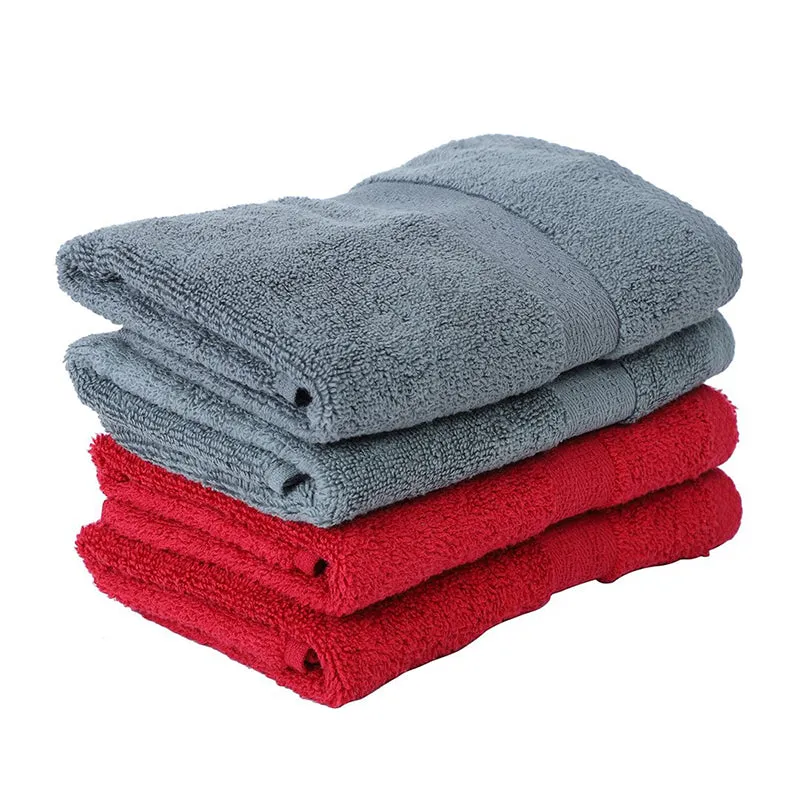 Nuage Cotton Hand & Face Towel (Red & Grey) - Set Of Four media 5