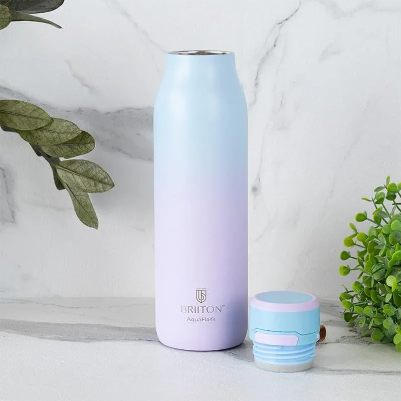 Juno Sip Hot & Cold Thermos Water Bottle (Light Blue & Purple) - 750 mL media 3