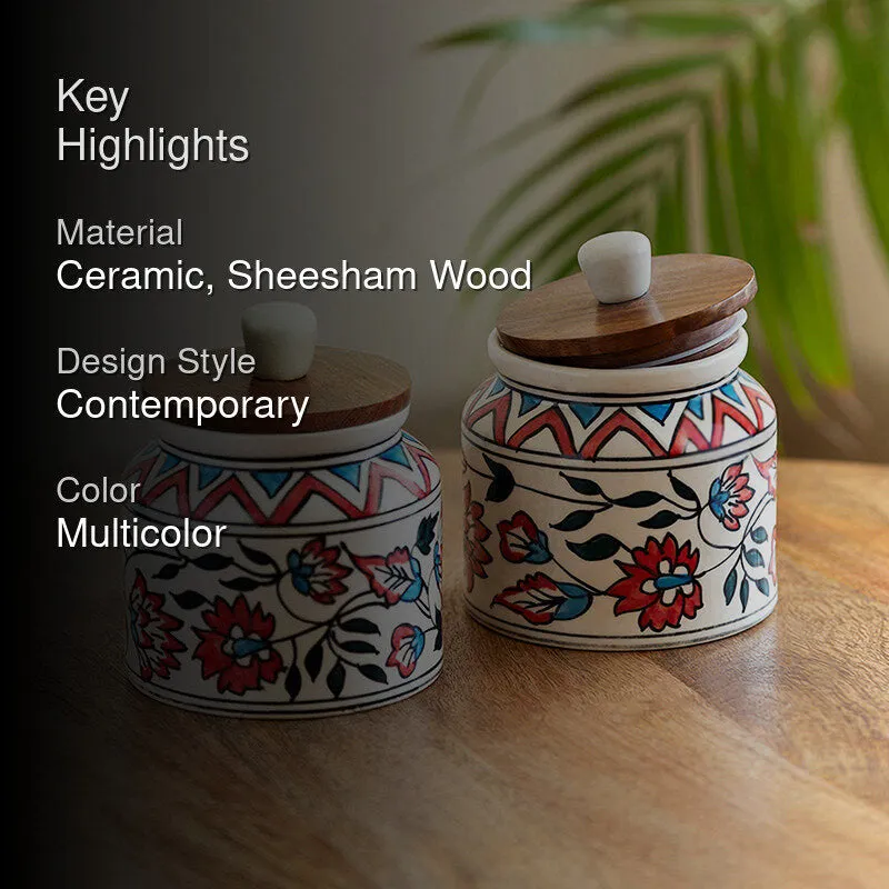 Mesa Dawn Ceramic Jar (660 mL Each) - Set Of Two media 2