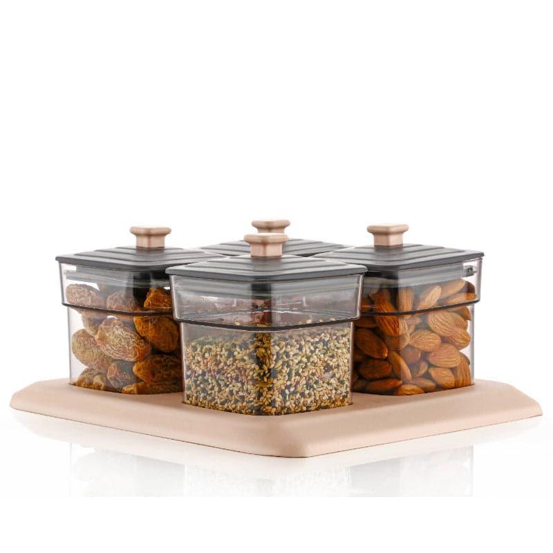 Swift Stack Peach Storage Container With Tray (250 mL Each) - Five Piece Set media 4