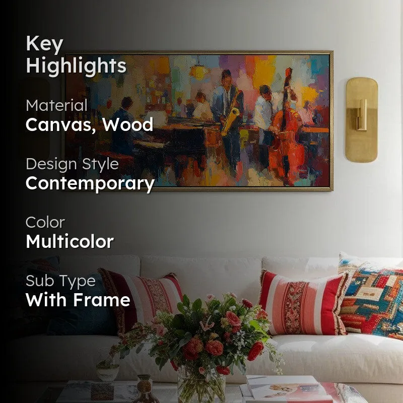 Piano Keys Canvas Wall Painting With Frame media 2